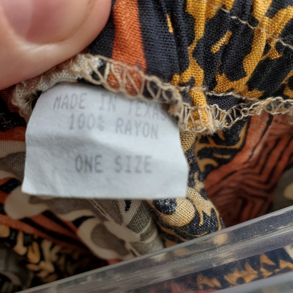 ❤️Floral Leopard Vintage Skirt one size Made in TX 100% Rayon - Picture 6 of 6